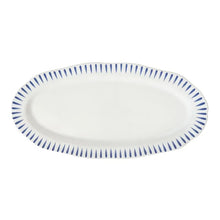 Load image into Gallery viewer, Sitio Stripe 15&quot; Hostess Tray, Delft Blue
