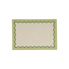 Load image into Gallery viewer, Tavola Green Scalloped Placemat, Set of 4
