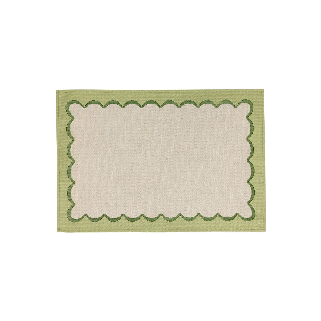 Tavola Green Scalloped Placemat, Set of 4