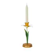 Load image into Gallery viewer, Meadow Walk Daffodil 9&quot; Candlestick, Yellow
