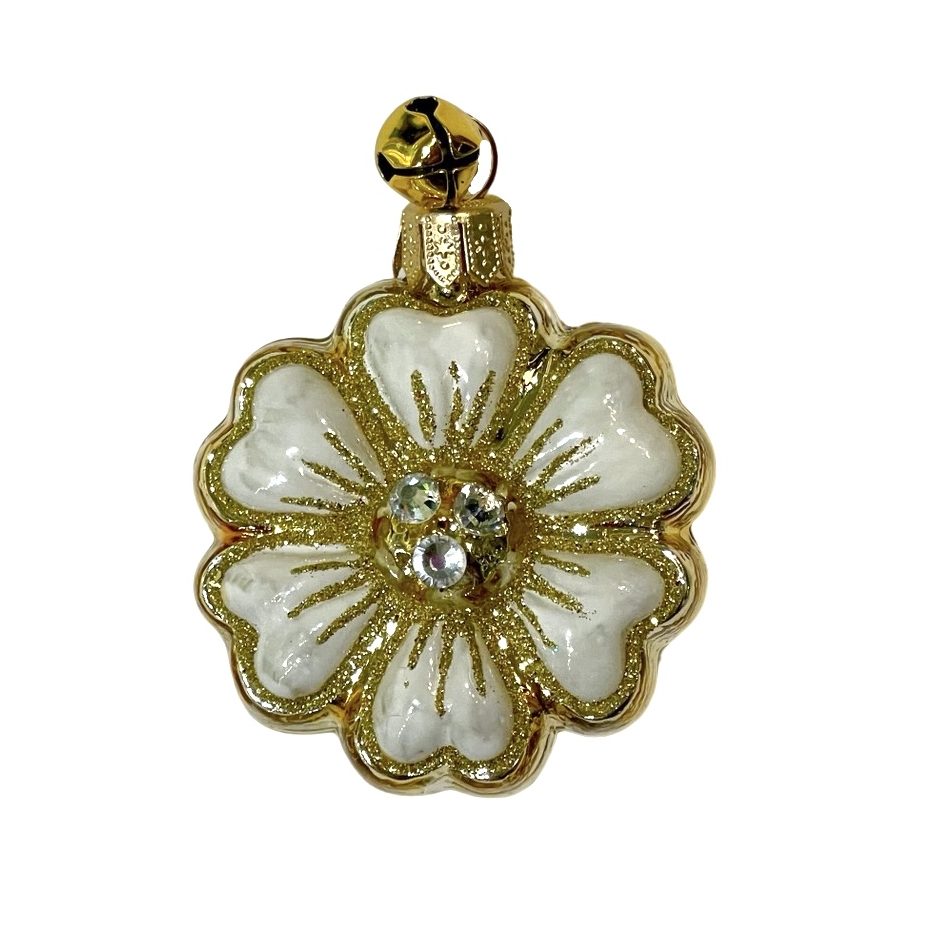 Tres Bijou Ornament, White