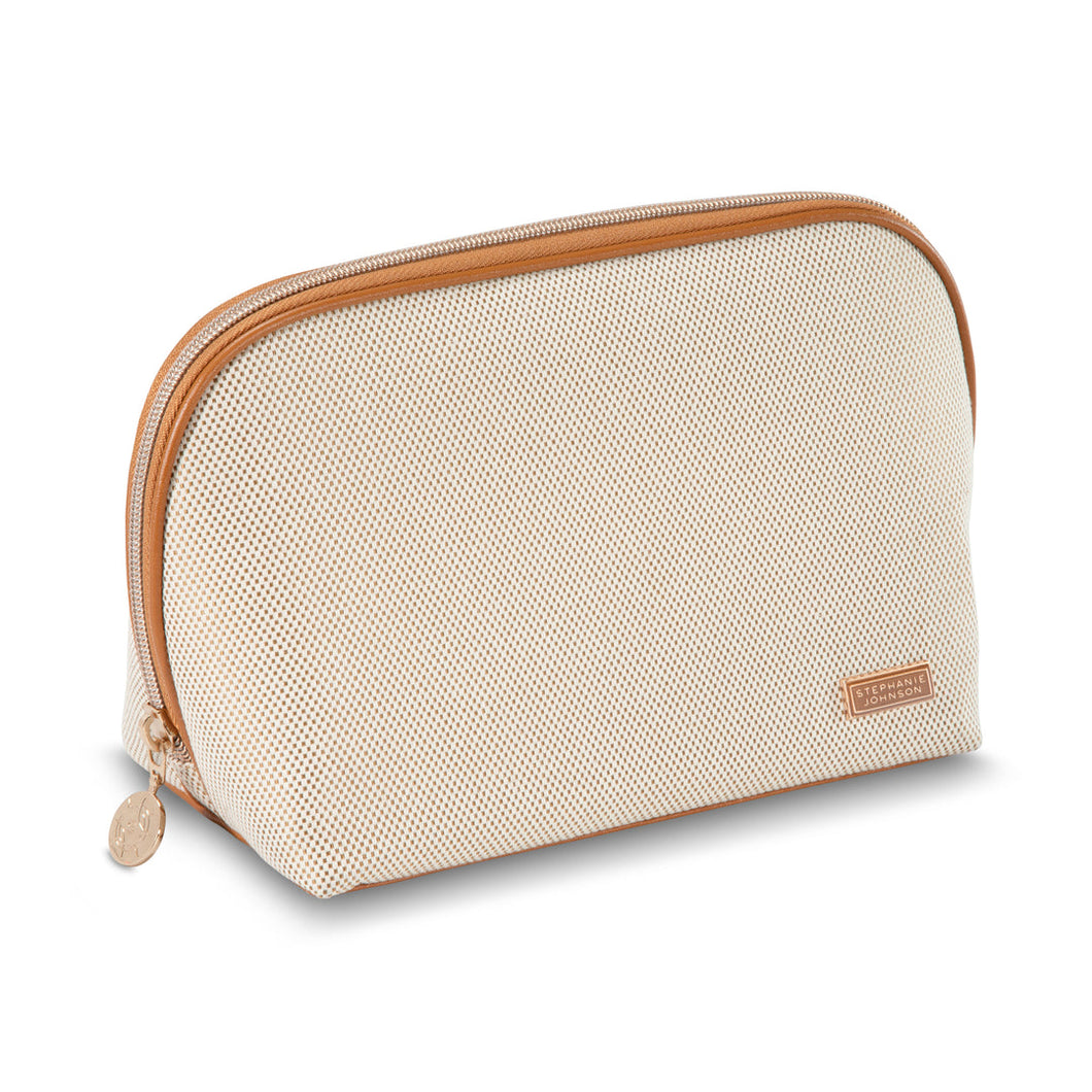 Lola Makeup Bag, Tropea | Ivory