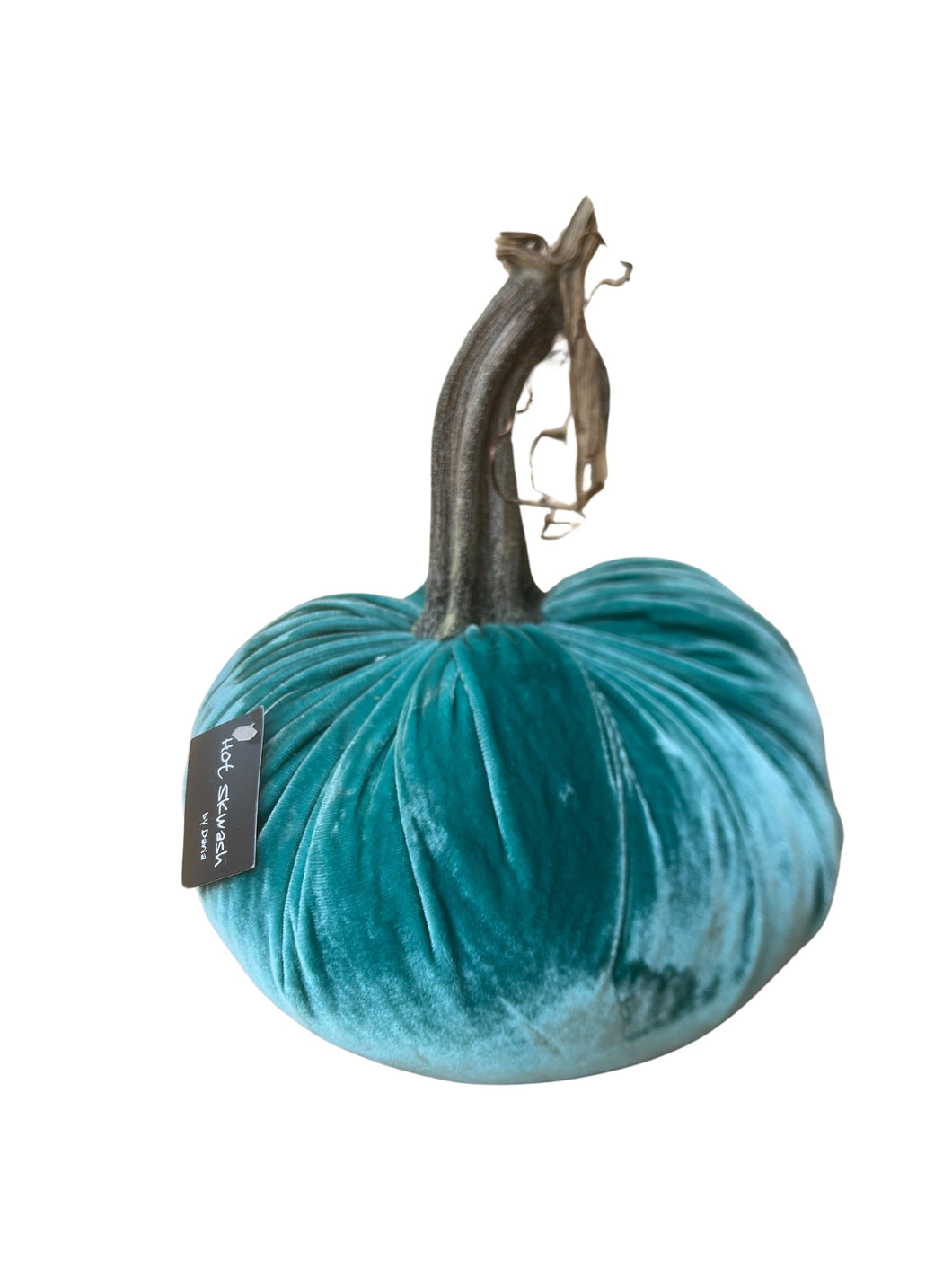 Teal Silk Velvet Pumpkin, 4