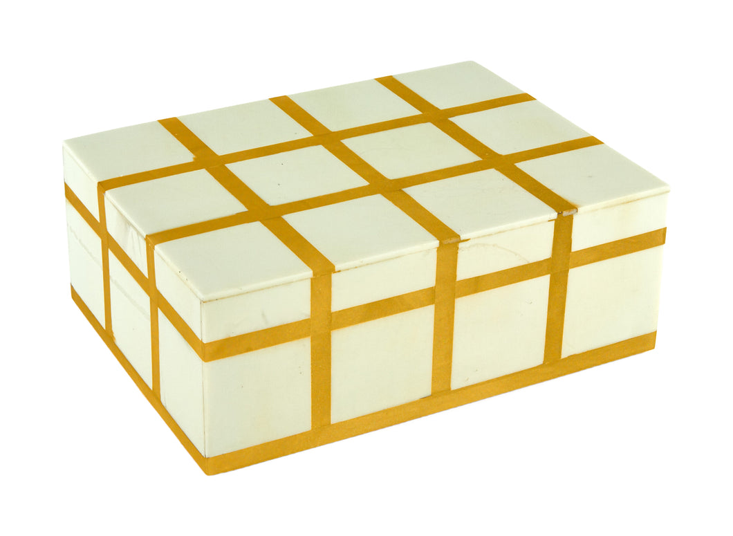 Gold Block Wooden Box, Sm