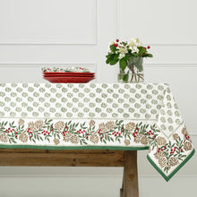 Load image into Gallery viewer, Christmas Garland Tablecloth, 90&quot; round
