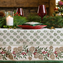 Load image into Gallery viewer, Christmas Garland Tablecloth, 90&quot; round
