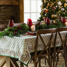 Load image into Gallery viewer, Christmas Garland Tablecloth, 90&quot; round
