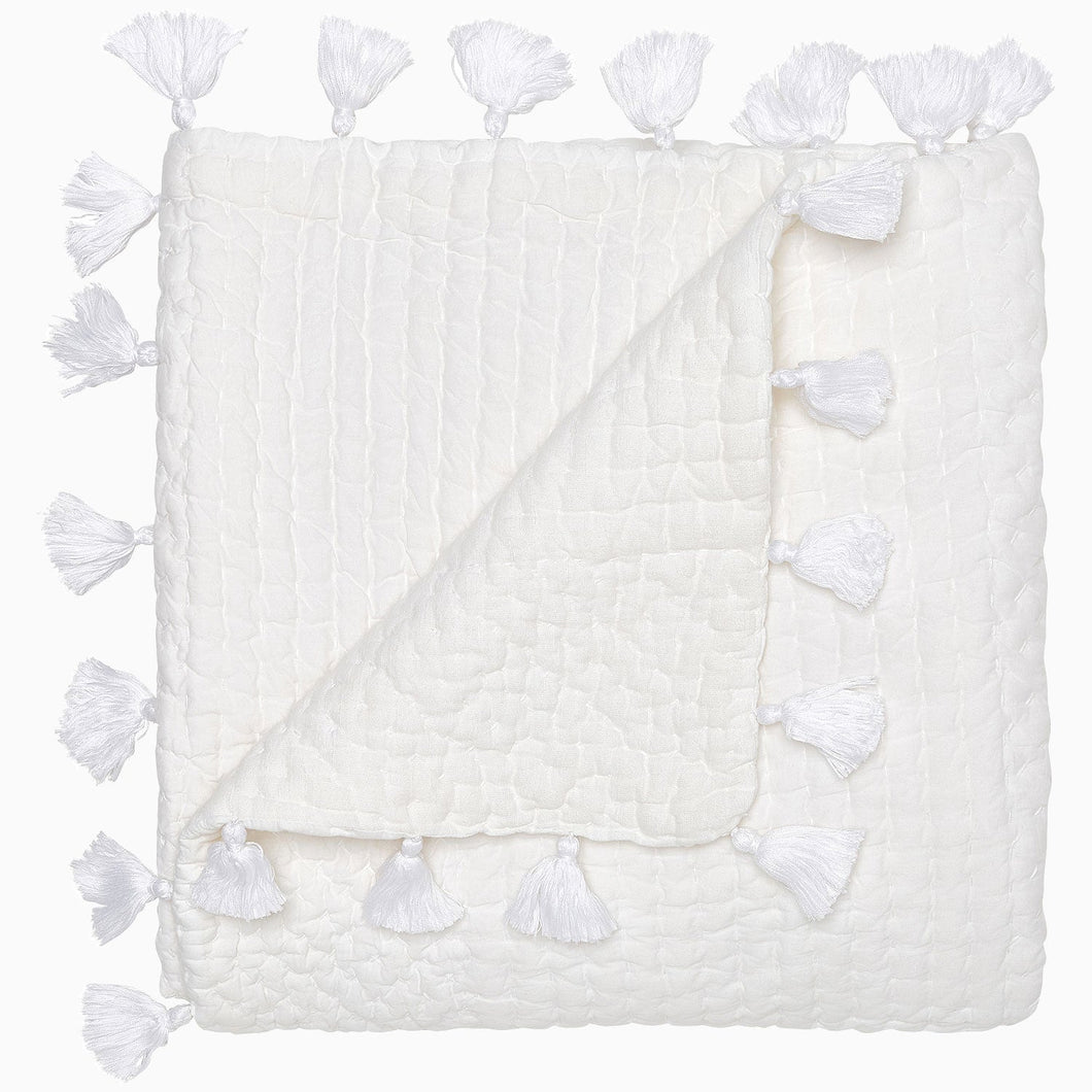 Sahati White Throw