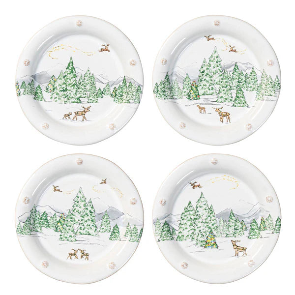 Berry & Thread North Pole Side/Cocktail Plates, Set of 4