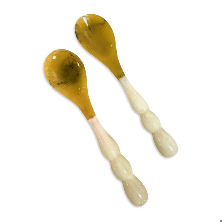 RESIN Rio Bubble Salad Servers, White