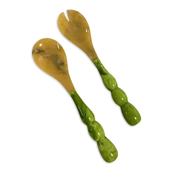 RESIN Rio Bubble Salad Servers, Green