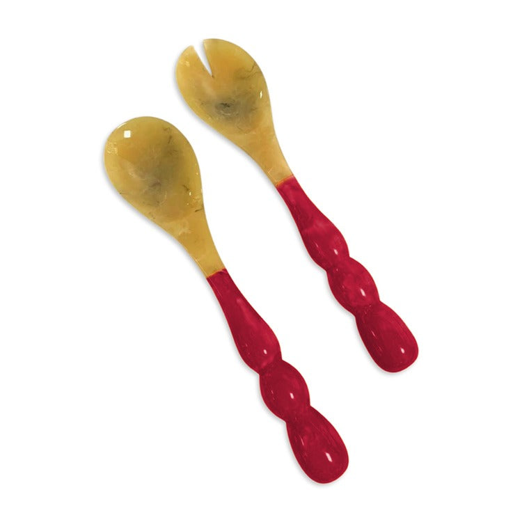 RESIN Rio Bubble Salad Servers, Pink