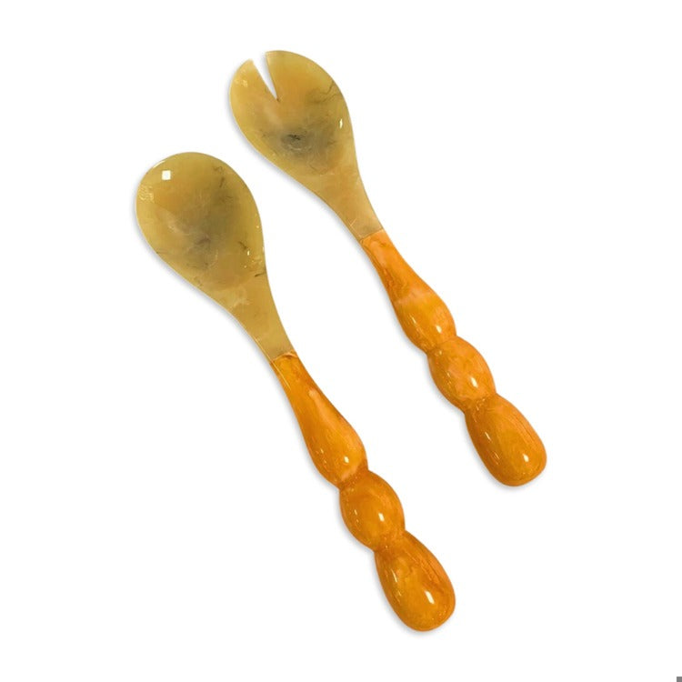 RESIN Rio Bubble Salad Servers, Orange