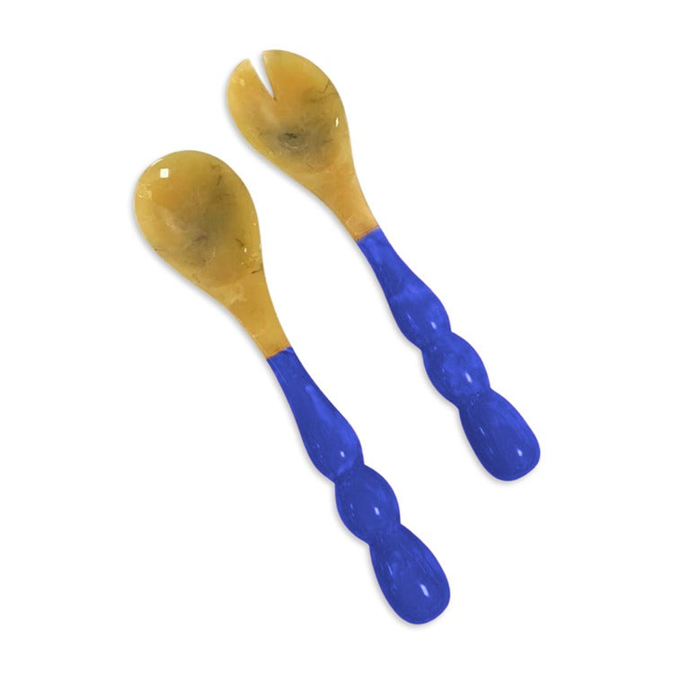 RESIN Rio Bubble Salad Servers, Blue