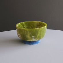 Load image into Gallery viewer, RESIN Rio Small Bowl with Base, Green &amp; Blue
