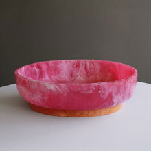 Load image into Gallery viewer, RESIN Rio Large Oval Bowl with Base, Pink &amp; Orange
