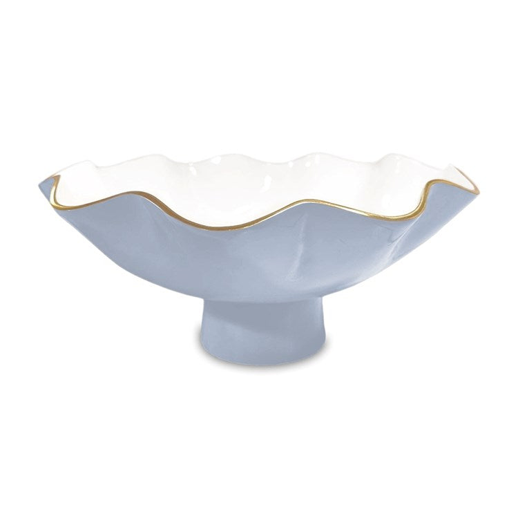 ENCANTO Carola Large Pedestal, Periwinkle & White