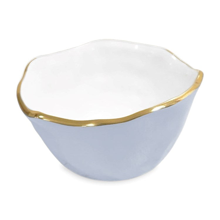 ENCANTO Osaka Small Bowl, Periwinkle & White