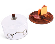 Load image into Gallery viewer, Horse Bit Glass Covered Cheese Board
