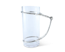 Load image into Gallery viewer, Horse Bit Glass Pitcher with Pewter Handle
