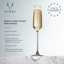 Load image into Gallery viewer, Viski Reserve Julian Crystal Champagne Flutes, Set of 4
