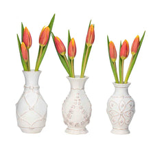 Load image into Gallery viewer, Jardins du Monde Mini Vase Trio Set/3pc, Whitewash
