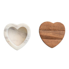 Load image into Gallery viewer, Marble Heart Shaped Box with Lid
