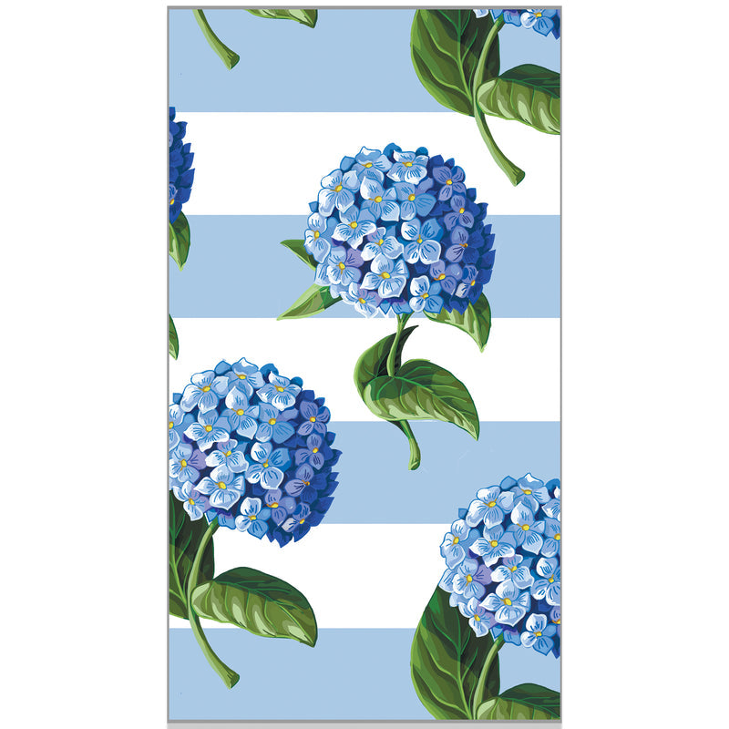 WH Paper Guest Towels, 40 count | Hydrangeas Stripe