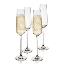 Load image into Gallery viewer, Viski Reserve Julian Crystal Champagne Flutes, Set of 4
