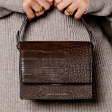 Load image into Gallery viewer, Orla Mini Faux Croc Crossbody, Chocolate
