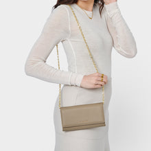 Load image into Gallery viewer, Rubi Chain Crossbody Wallet, Light Taupe
