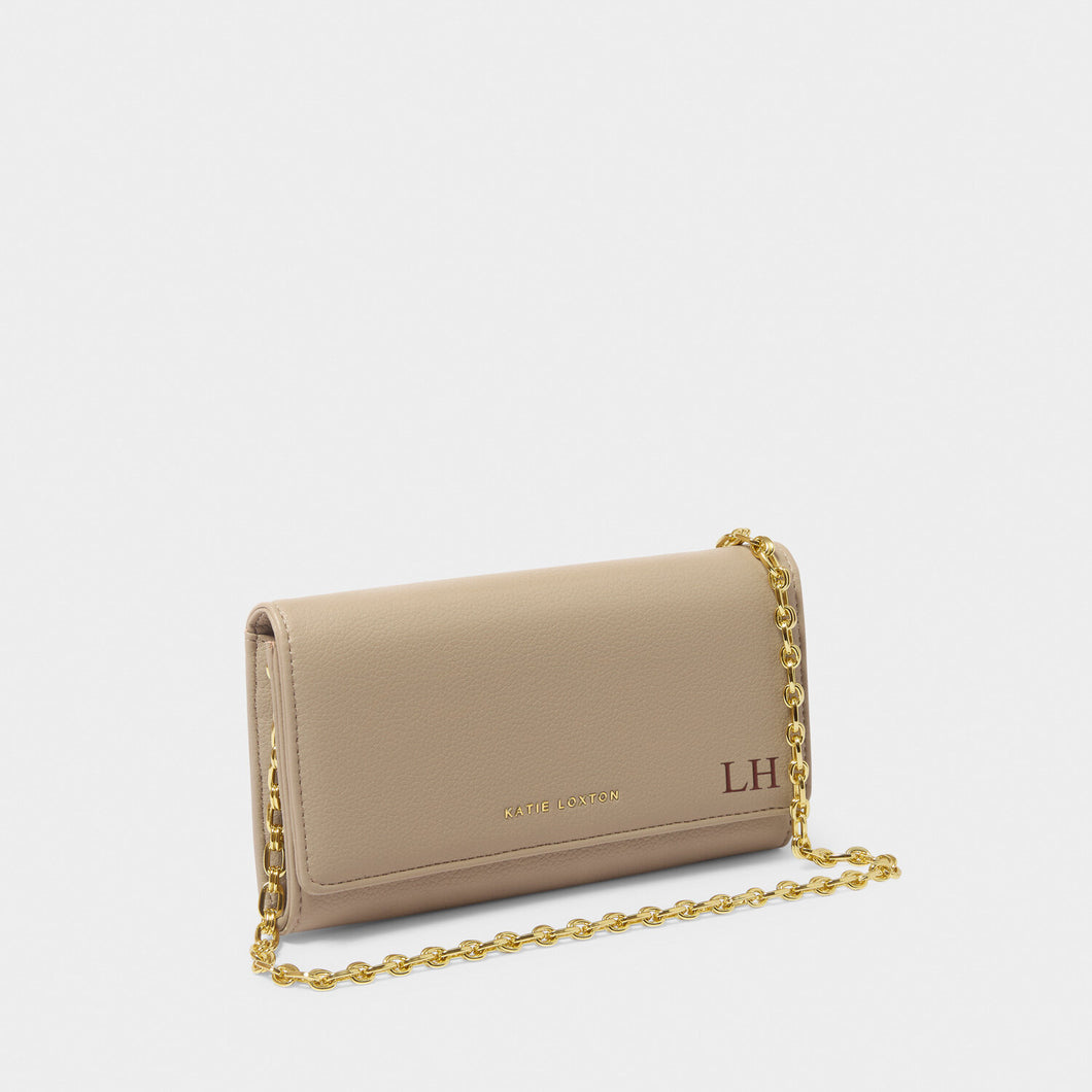 Rubi Chain Crossbody Wallet, Light Taupe