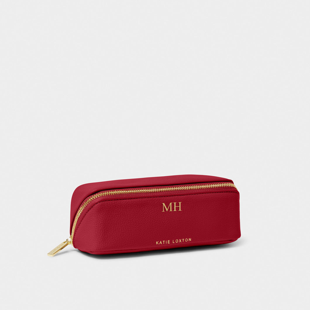 Small Makeup Bag, Garnet Red