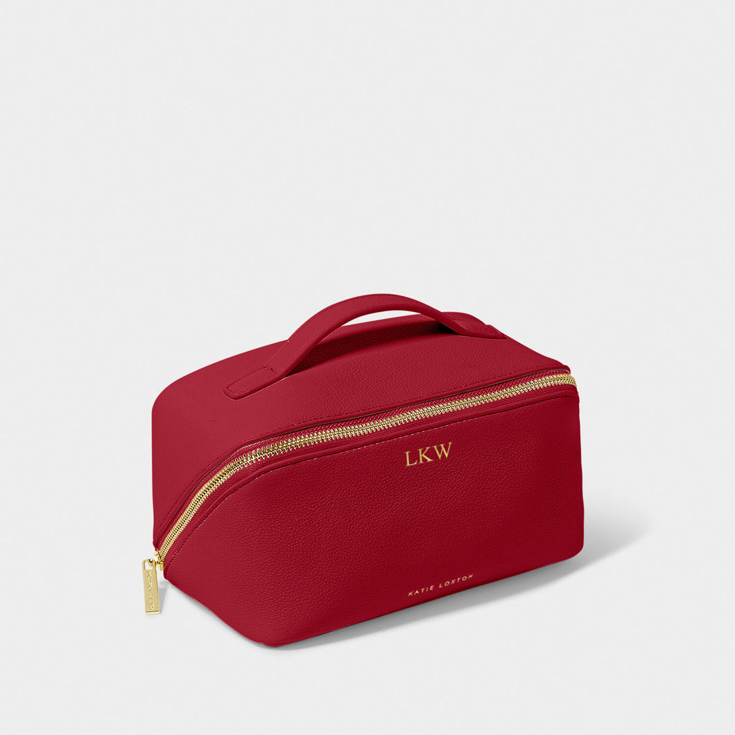 Medium Makeup & Toiletry Bag, Garnet Red