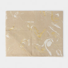 Load image into Gallery viewer, Marble Printed Foil Scarf, Light Taupe
