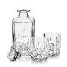 Load image into Gallery viewer, Viski Admiral Crystal 3-Piece Decanter &amp; Tumbler Set
