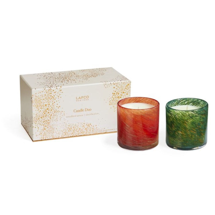 Absinthe Plum & Woodland Spruce Candle Duo