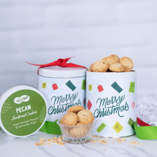 Load image into Gallery viewer, Key Lime Shortbread Cookies, Merry Christmas Tin
