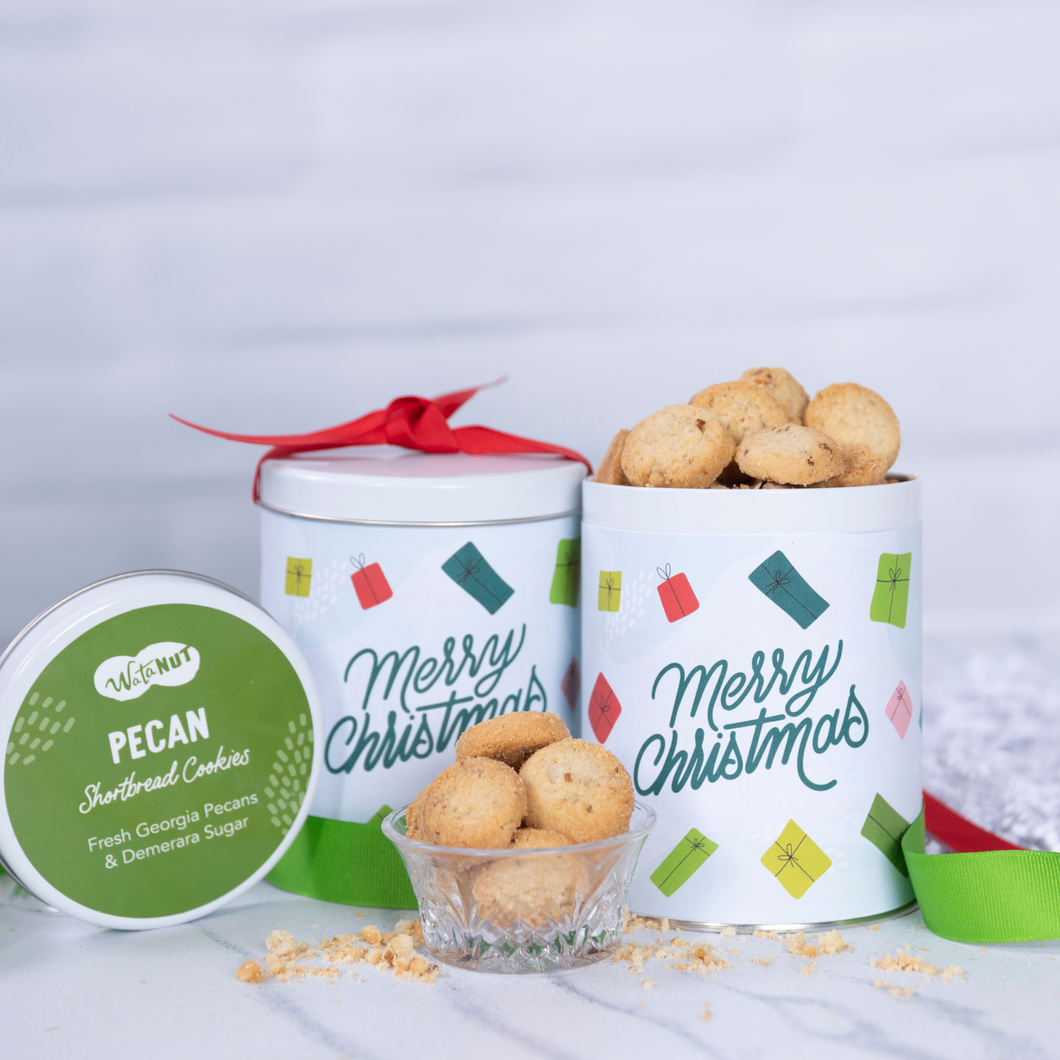 Key Lime Shortbread Cookies, Merry Christmas Tin