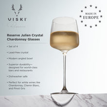 Load image into Gallery viewer, Viski Reserve Julian Crystal Chardonnay Glasses, Set of 4
