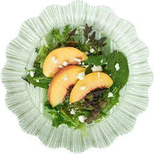 Load image into Gallery viewer, Cabana Stripe Melamine Dessert/Salad Plate, Seagrass
