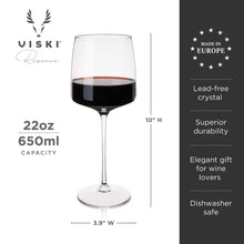 Load image into Gallery viewer, Viski Reserve Julien Crystal Bordeaux Glasses, Set of 4
