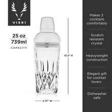 Load image into Gallery viewer, Viski Admiral Crystal Cocktail Shaker
