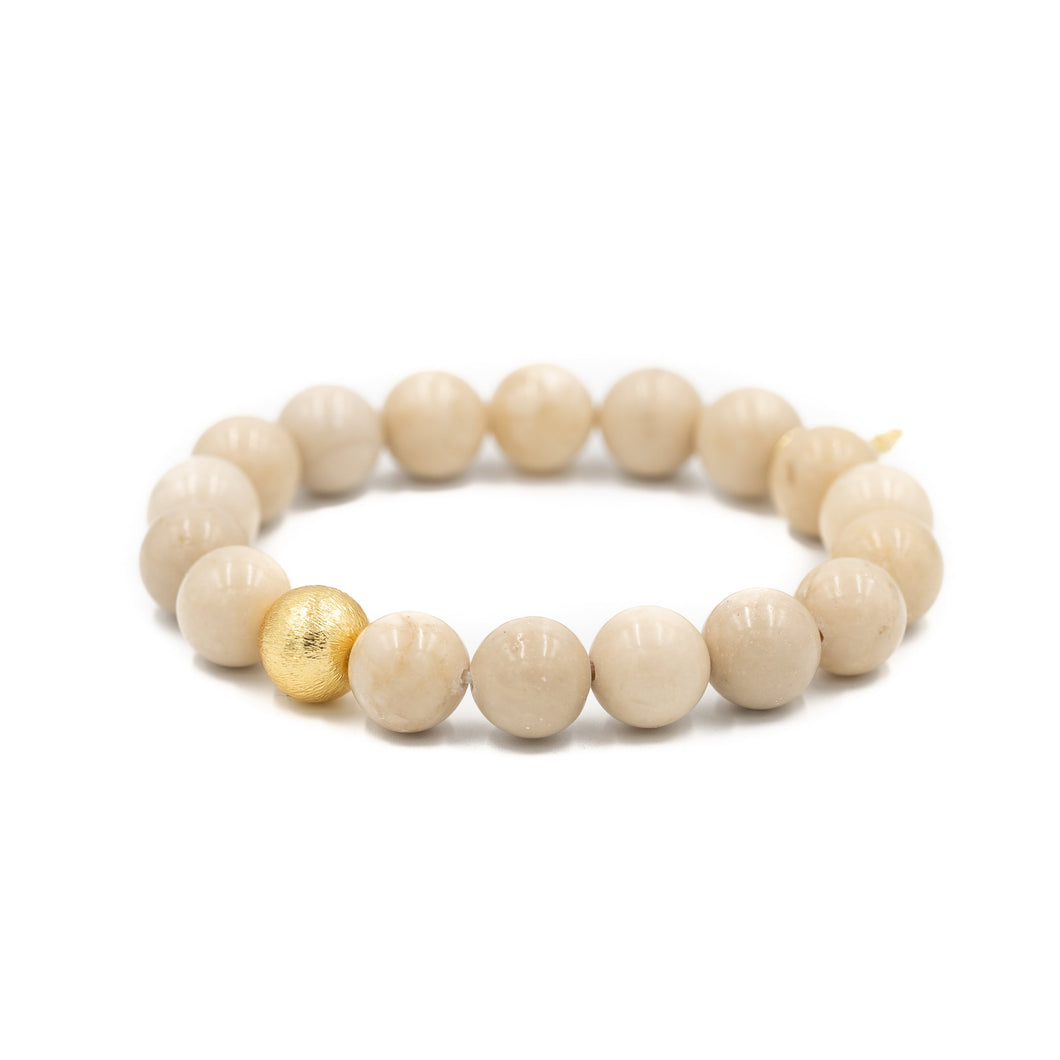 Brooke Bracelet, White Jasper