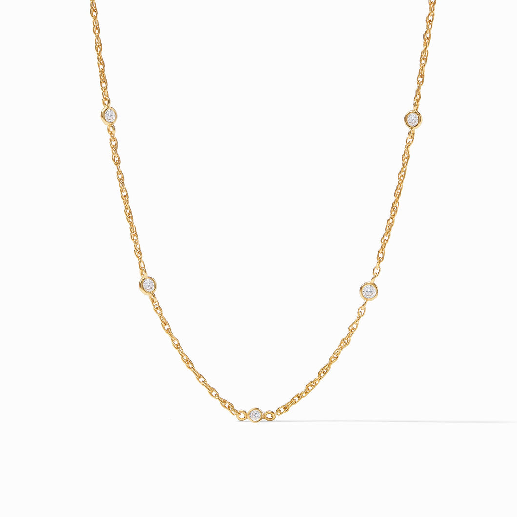 Celeste Delicate Station  Necklace, Cubic Zirconia