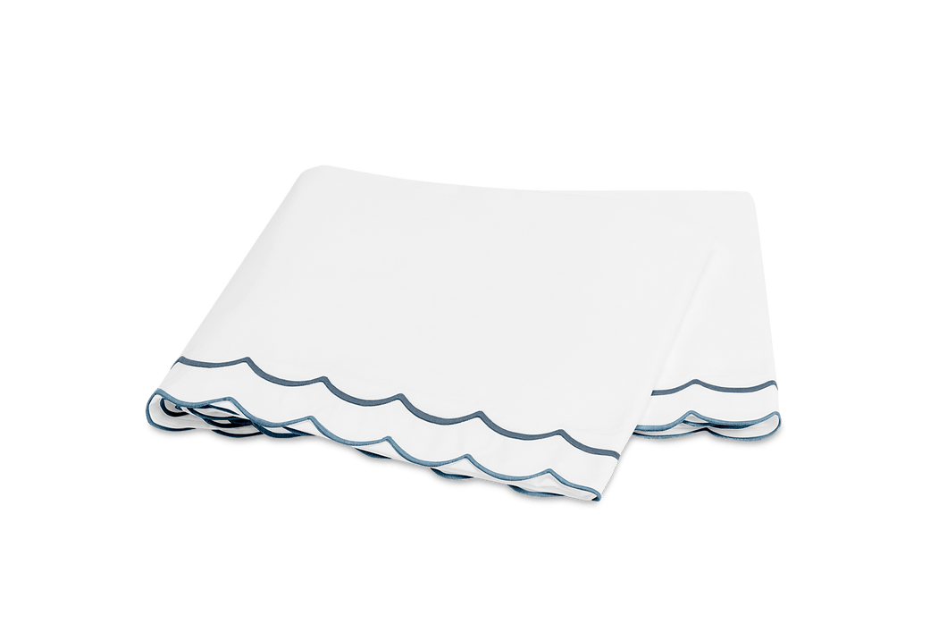 India Twin Flat Sheet, Hazy Blue