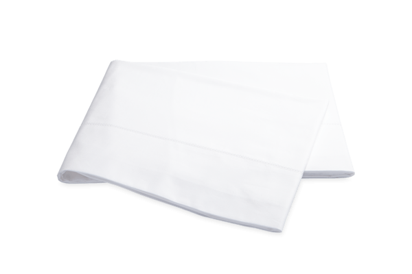 Luca Hemstitch Full/Queen Flat Sheet, White