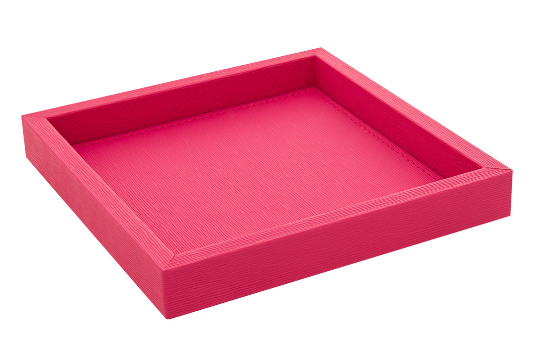 Hot Pink Leather Tray