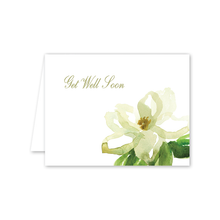 Load image into Gallery viewer, Watercolor Magnolias Get Well Soon Card
