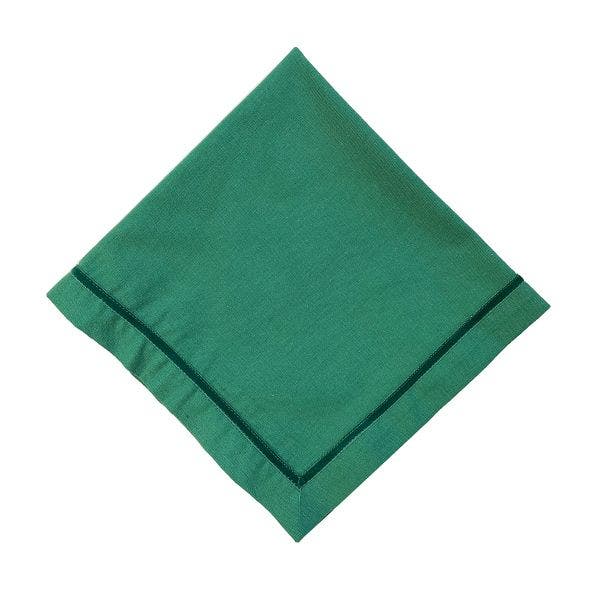 Velvet Trim Evergreen Napkin, Set of 4